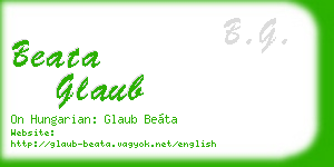 beata glaub business card